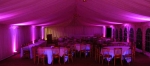 Deep purple moodlighting in marquee